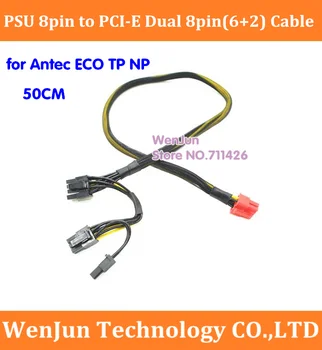 Nemokamai Shippign PCI-E vaizdo plokštė Modulinis Maitinimo Kabelis 8pin Dual 8pin(6+2)pin PET Rankovėmis Antec EKOLOGINIO TP NP Serijos F19809