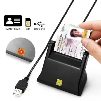 USB Smart Card Reader Tinka CAC Banko Kortelės SIM Telefonas ID Kortelės, asmens TAPATYBĖS Kortelės Lustas