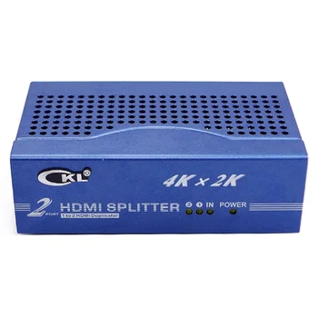 CKL 1 2 Out HDMI Splitter Metalo Mėlyna 1PCS 1.4 V 4D 3D 1x2 HDMI Platintojas, popierinės kopijavimo aparatų matricos Xbox PS3, PS4 PC DV DVD HDTV, HD-9242