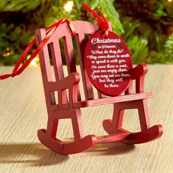 Naudinga Mini Šūpojošā Kėdės Colorfast Tvirtai Struktūra Išskirtinį Kalėdų Supamoji Kėdė, Modelis Kalėdinė Dekoracija