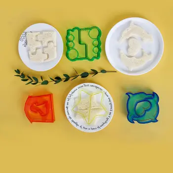 Plastikinių Maisto produktų Pjaustymas, formos Sumuštiniai Karpymo Maker Duonos Pjaustymo Pelėsių Kepimo Vaikai Pietūs Cutter Gruntas Virtuvės Aksesuaras