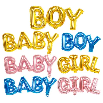 Kūdikių Dušas, Berniukas, Mergaitė, Balionai aukso Mėlyna Babyshower Folija Balionai Pirmas 1-ojo Gimtadienio Dekoracijos Vaikams Dovanų Balionai Globos