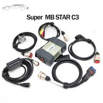 Aukštos Kokybės MB Star C3 Pro SD Prisijungti MB c3 Palaiko 12V & 24V Automobiliai ir Sunkvežimiai su NEC Relės Auto Diagnostikos Skaitytuvo