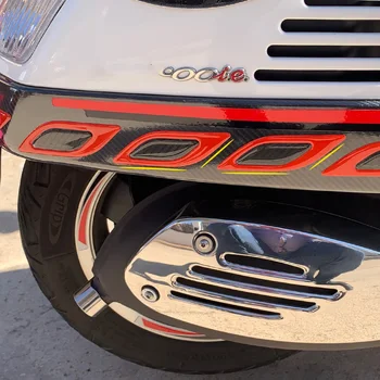6pcs 3D Motociklo Stilius Atspindintis Anglies Pluošto Buferių Juostelės, Saugos Juostos Įspėjimo Saugus Atšvaitas Lipdukas Priedai