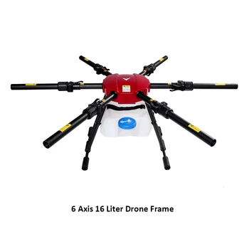 6 Ašis 16KG 16L rėmo drone,40mm anglies vamzdelis žemės ūkio drone rėmelį