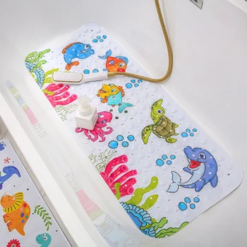 Vaikų voniai anti-slip mat animacinių filmų su siurbtuko maudymosi tualetas, dušas, tualetas, pvc grindų kilimėlis su spausdinta neslystantis kilimėlis