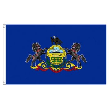 nemokamas pristatymas xvggdg JAV Pensilvanijos vėliavos spausdinti Poliesteris banner vėliavos