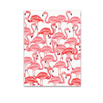 HAOCHU Šiuolaikinės Spalvingas Rožinis Flamingas Drobė Menas Spausdinti Tapybos Flamingo Nuotraukas Kambarį Namo Apdaila Nuostabi Plakatas