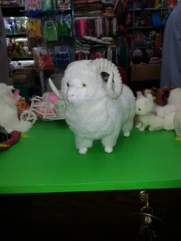 modeliavimo mielas baltas avis 28x22cm modelis polietileno&kailiai, avies modelį, namų dekoravimo prekėms ,modelis dovana d577