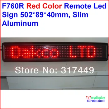 raudona led ženklas, Programuojamas slinkimą. pusiau lauko/patalpų,nuotolinio valdymo pultelis,rs232 kontrolė,502*89*40mm,7*60 pikselių plonas aliuminio