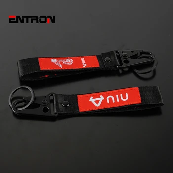 Už NIU N1 N1S M1 U1 M+ NGT Motociklo paketų prižiūrėtojų raktinę Siuvinėjimo Key Chain Keychain Nailono Audinio Susiuvimo Virvelę Cinko Lydinys Moto