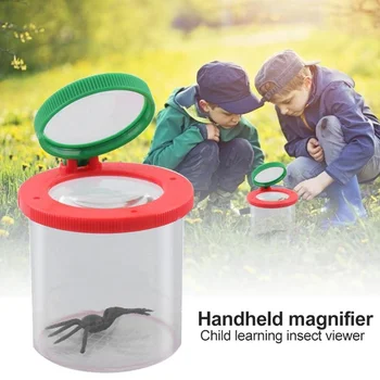 Vabzdžių Lauke Zoom Vabzdžių Viewer 3x-6 vnt., didinamasis stiklas Vaikų Švietimo Žaislai Vabzdžių Maitinimosi Eksperimentinės Stebėjimo Langelis didinamasis stiklas