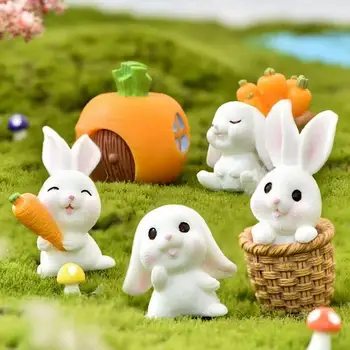 7 Vnt Miniatiūrinių Sodų Papuošalus Easter Bunny Apdailos Pavasario Dekoracija Sode Kieme Biuro Apdailos