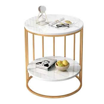 Miegamasis paprasta modernus kavos staliukas marmuro modelio mažas apskritas stalas dvigubai akmens modelio stalas