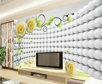 Custom šiuolaikinių tapetų dizainas,3D rose Swan papel de parede,viešbutis, restoranas, gyvenamasis kambarys su sofa-lova, tv miegamojo sienos tapetai rožės