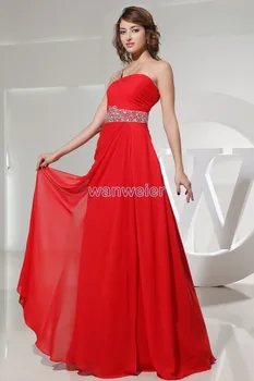 nemokamas pristatymas brides tarnaitė maxi suknelės ilgai 2016 šifono vienas sholder plius dydžio raudonos spalvos ilga suknelė dizainerio couture vakare chalatai