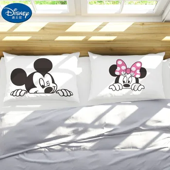 48x74cm Balta Juoda Mickey Minnie pagalvės užvalkalą padengti vaikams baby girl Pora Pagalvę Padengti Dekoratyvinės Pagalvės Atveju Kambarį