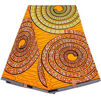 6 metrų afrikos audinio didmeninė 2021 aukštos kokybės nekilnojamojo vaškas spausdinti afrikos ankara audinio moterų suknelė vaškas