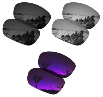 SmartVLT 3 Poros, Poliarizuota Akiniai Pakeitimas Objektyvai už Oakley Ten X Stealth Black & Silver Titano & Plazmos Violetinė